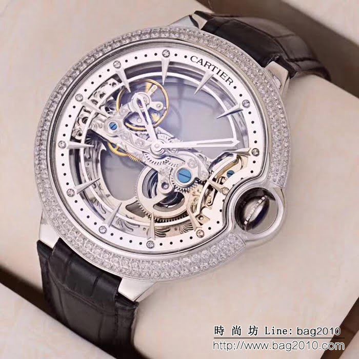 CARTIER卡地亞 最新鏤空 精品男士腕表 WSS0350